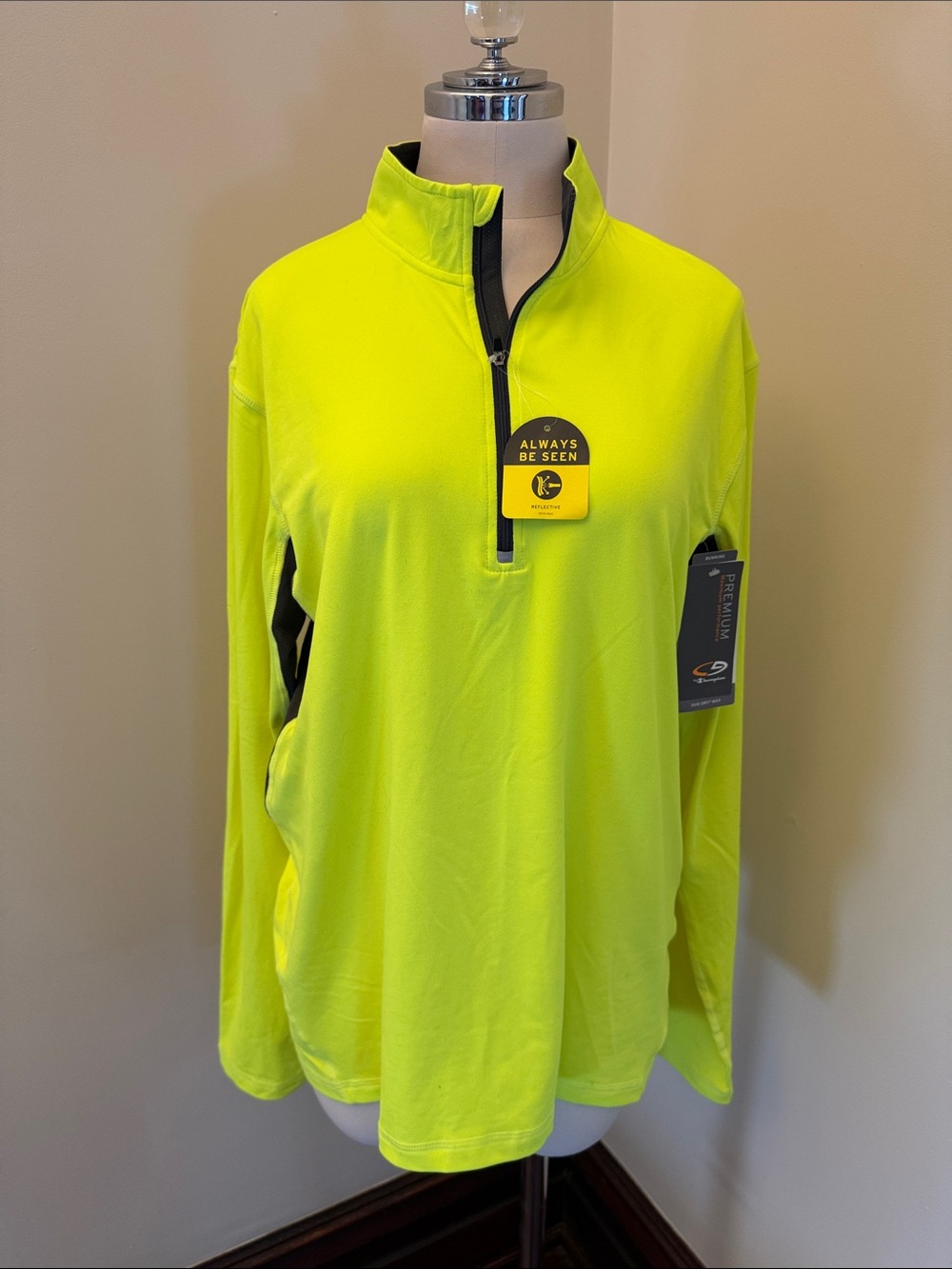 C9 by Champion Men’s Neon Yellow Quarter-Zip Pullover